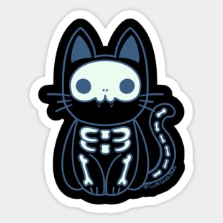 Skeleton kitten Sticker